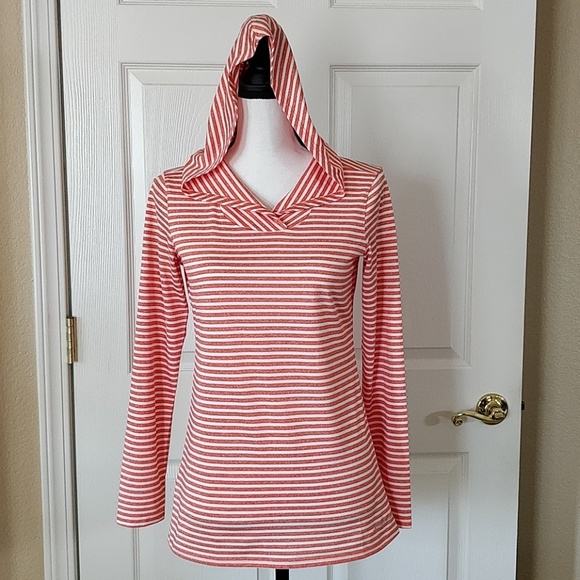 Eddie Bauer Tops - Eddie Bauer striped hoodie sz XS